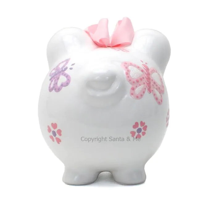 Large Butterflies Piggy Bank