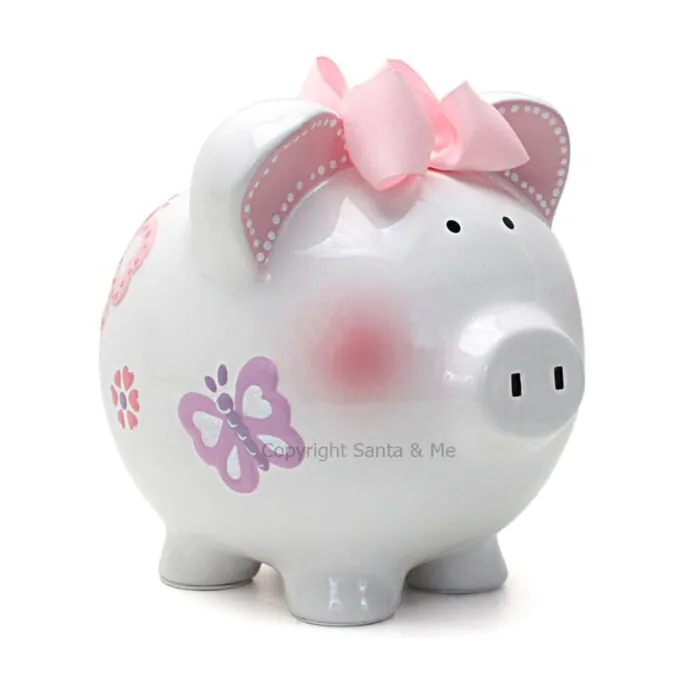 Large Butterflies Piggy Bank Large Butterflies Piggy Bank