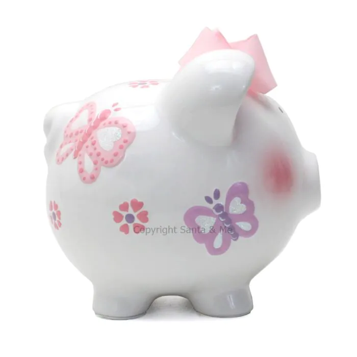 Large Butterflies Piggy Bank