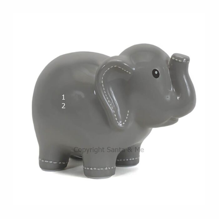 Large Elephant Grey Bank - 3751GY - Santa & Me Large Elephant Grey Bank - 3751GY - Santa & Me