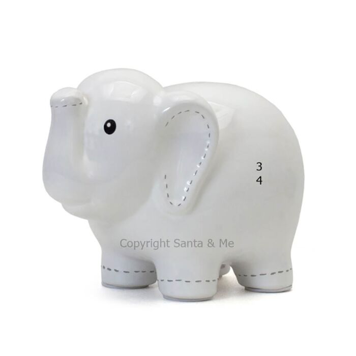 Large Elephant White Bank