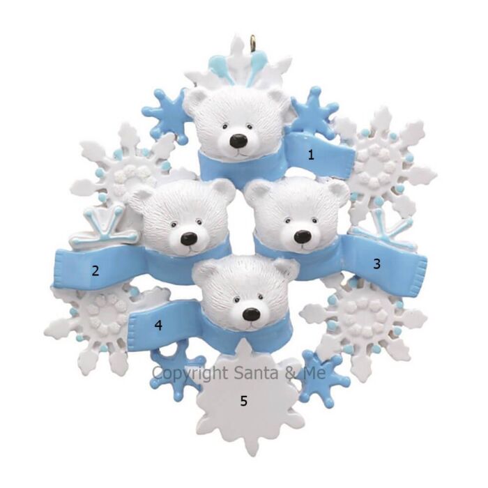 Polar Bear Wreath Family /4 - RM520-4 - Santa & Me Polar Bear Wreath Family /4 - RM520-4 - Santa & Me