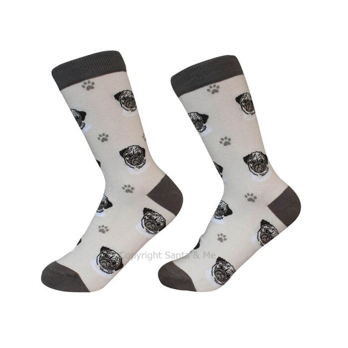 Pug /Socks - 800-31-PugBr - Santa & Me