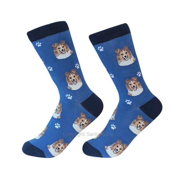 Sheltie /Socks - 800-37Shelti - Santa & Me
