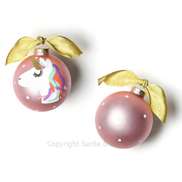 Unicorn Glass Ornament