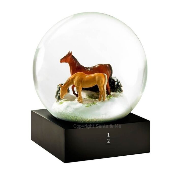 Horses - Snow Globe - CS244-HORSES - Santa & Me Horses - Snow Globe - CS244-HORSES - Santa & Me