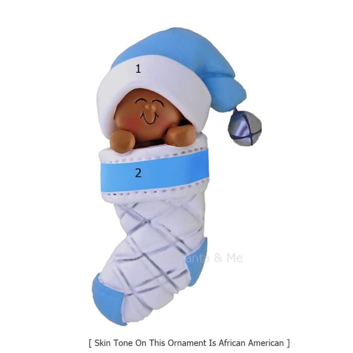Baby In Stocking /Boy - OC217BAA - Santa & Me Baby In Stocking /Boy - OC217BAA - Santa & Me