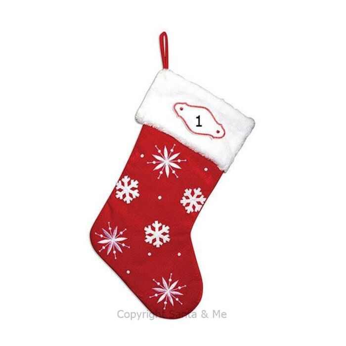 Snowflake Stocking - PBS149SF - Santa & Me Snowflake Stocking - PBS149SF - Santa & Me