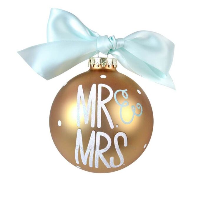 Mr and Mrs Glass Ornament - WED-MRMRS - Santa & Me Mr and Mrs Glass Ornament - WED-MRMRS - Santa & Me