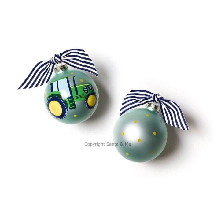 On the Farm Factor Glass Ornament