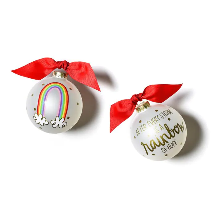 After Every Storm Is A Rainbow Of Hope Glass Ornament