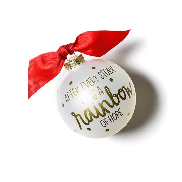 After Every Storm Is A Rainbow Of Hope Glass Ornament After Every Storm Is A Rainbow Of Hope Glass Ornament