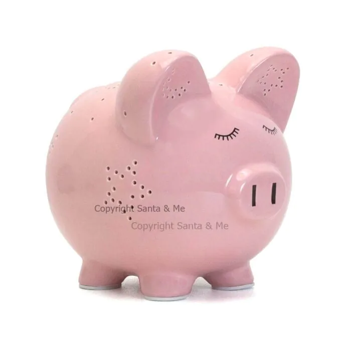 Large Night Light Piggy Bank / Pink