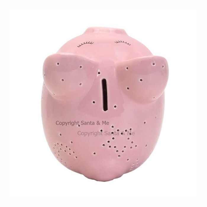 Large Night Light Piggy Bank / Pink