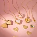 18kt Gold Plating Heart Locket Photo Holder  thumbnail