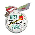 Best Teacher Ever - Round Ceramic thumbnail