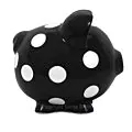 Polka Dot Piggy Bank Black thumbnail