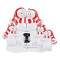 Snow Family Of 5 W/ Black Dog thumbnail