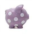 Large Polka Dot Piggy Bank /Purple thumbnail