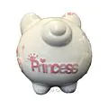 Large - Raised Princess Design - Piggy Bank thumbnail
