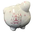 Large - Raised Princess Design - Piggy Bank thumbnail