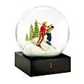 Skiers - Snow Globe - CS276-Skiers - Santa & Me thumbnail