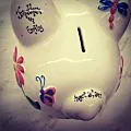 Large - Raised Princess Design - Piggy Bank thumbnail