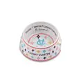 White Chewy Vuiton Water and Food Bowl Set  thumbnail