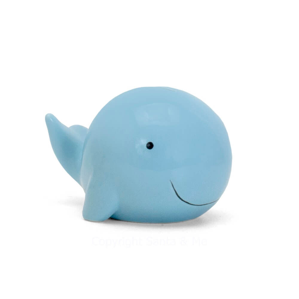 Blue Solid Whale - Money Bank