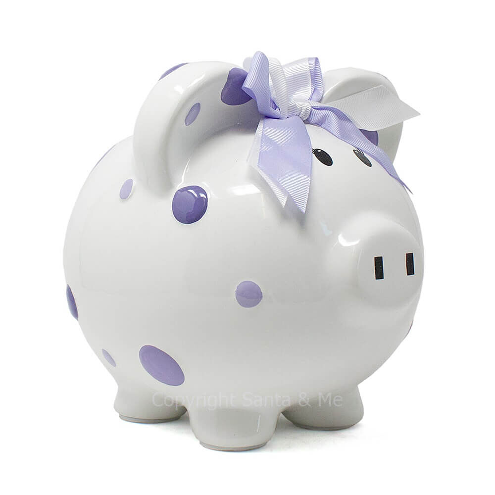 Large Multi Dot Bank / Purple
