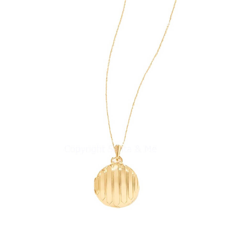 18kt Gold Plating Mermaid Locket Necklace