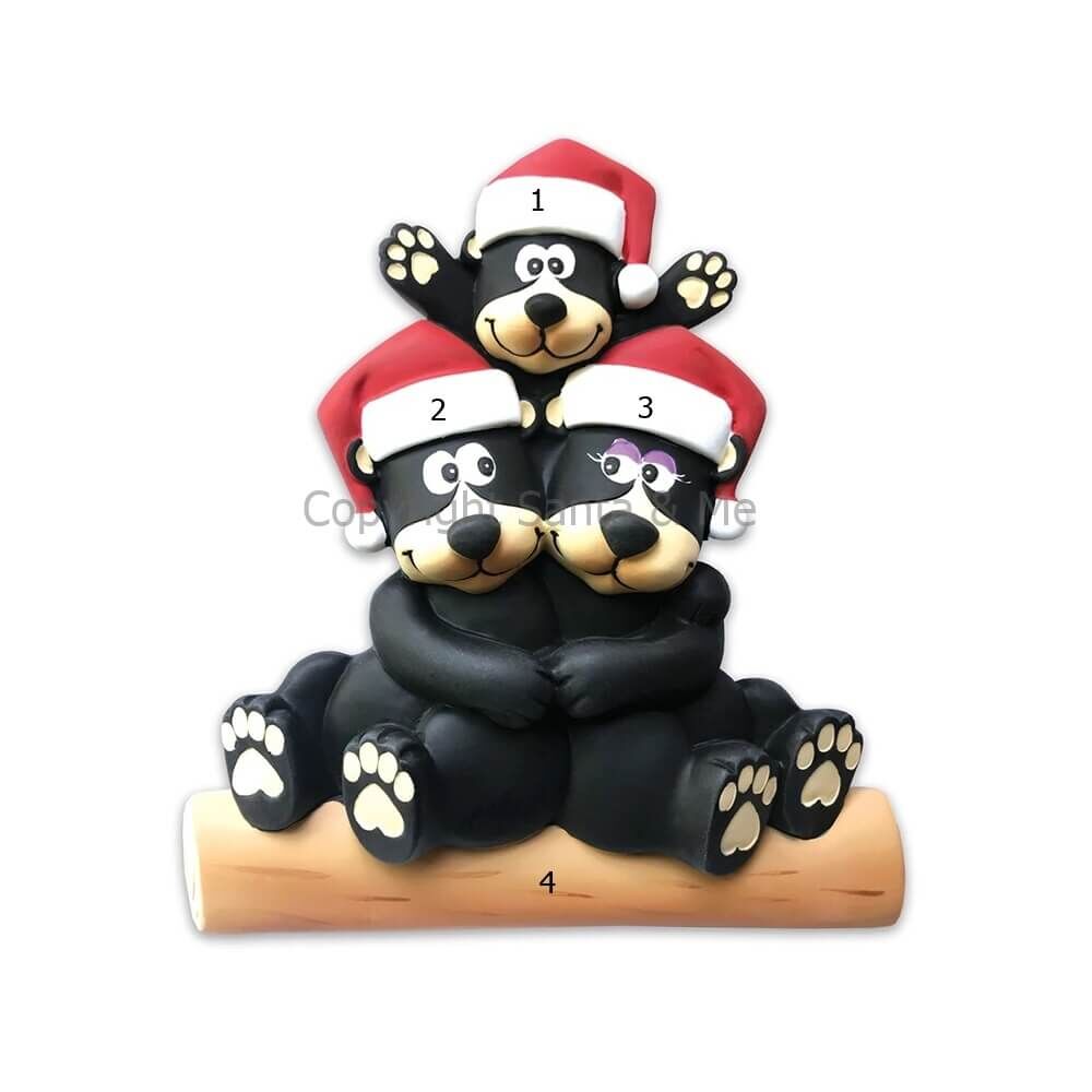 Black Bear Family /3 (Table Decorations)