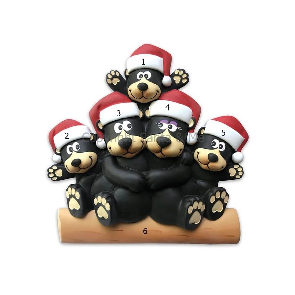 Black Bear Family /5 (Table Decorations)