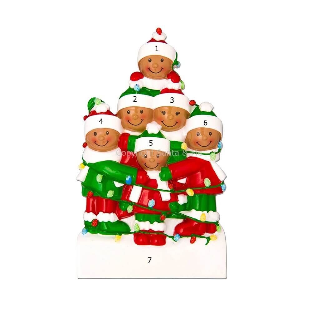 Family Tangled In Lights / 6 (Ethnic)