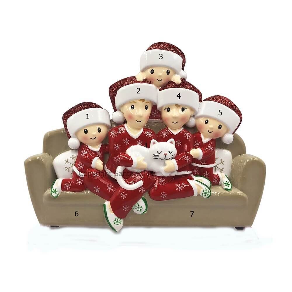Family of 5 with Cat