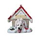 German Shepherd White /Doghouse with Magnet