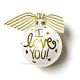 I Love You Glass Ornament - CELEB-ILY - Santa & Me