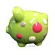 Small - Raised Polka Dot Design /Green - Piggy Bank - CR120BFF - Santa & Me