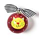 Meow Red Cat Glass Ornament - SBREL-CAT - Santa & Me
