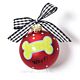 Woof Dog Bone Glass Ornament - SBREL-DOG - Santa & Me
