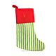 Stripe - Embroidered Stocking - STGRN - Santa & Me