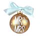 Mr and Mrs Glass Ornament - WED-MRMRS - Santa & Me
