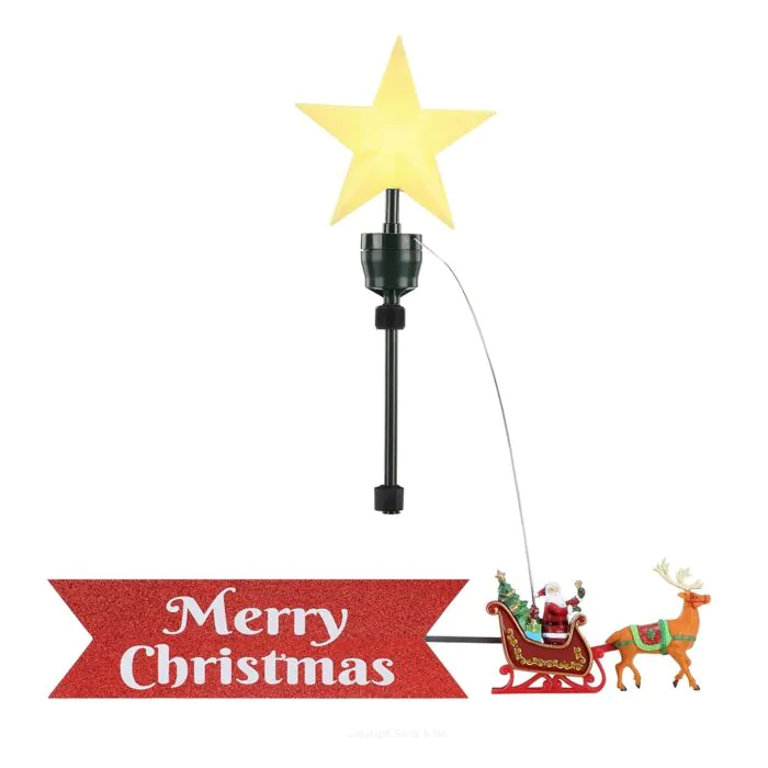 Animated Tree Topper - Santa Sleigh Animated Tree Topper - Santa Sleigh