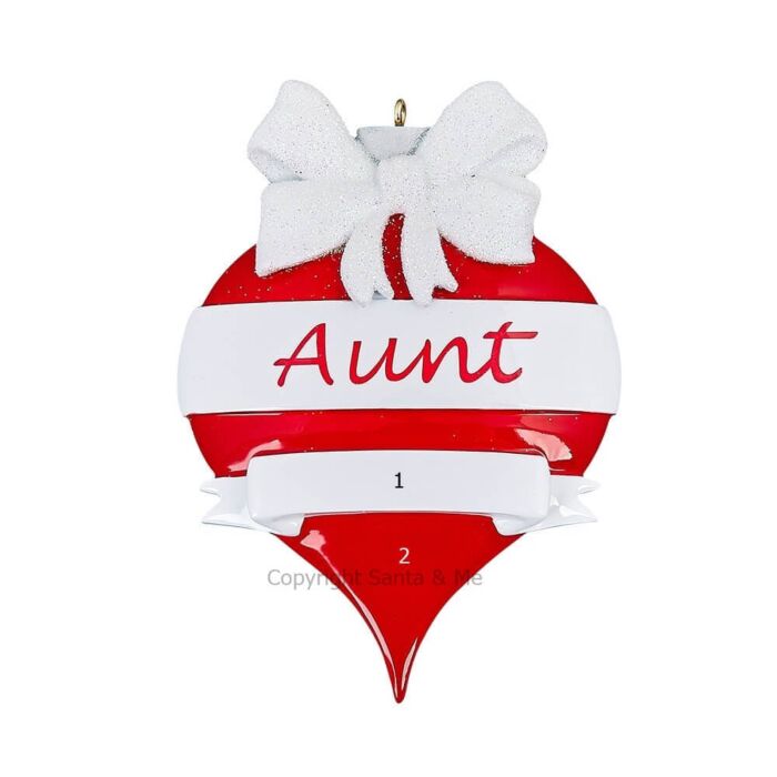 Aunt Ornament From Santa And Me Aunt Ornament From Santa And Me