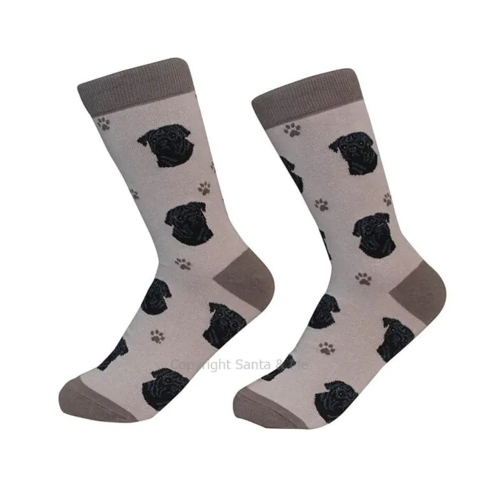 Pug Black /Socks - 800-32-PugBl - Santa & Me Pug Black /Socks - 800-32-PugBl - Santa & Me