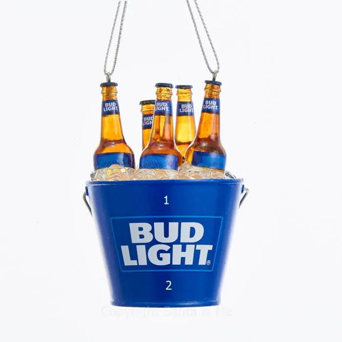 Bud Light Bottles in Ice Bucket Bud Light Bottles in Ice Bucket