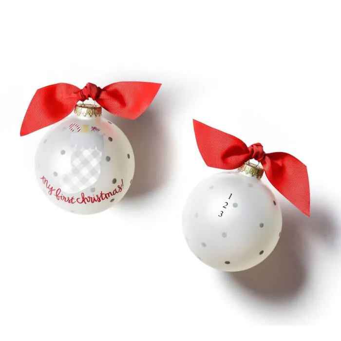 My First Christmas Glass Ornament 