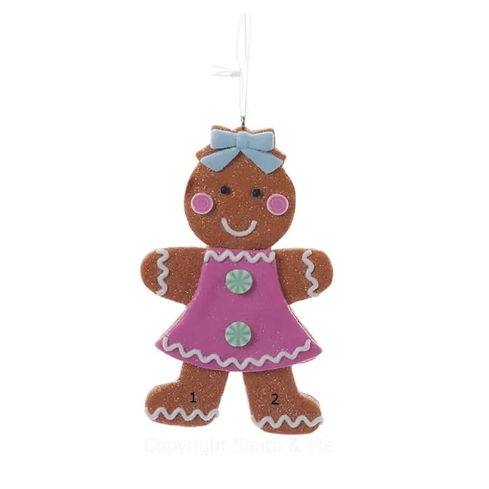 Gingerbread with Bow Tie - Pink Gingerbread with Bow Tie - Pink